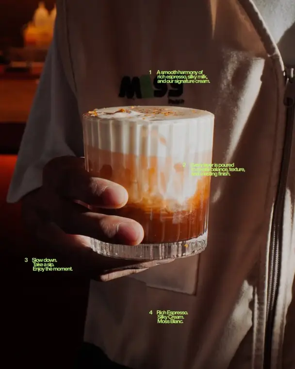 Layered coffee drink